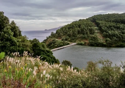 après la centrale électrique abandonnée, on découvre ce bassin de rétention d'eau