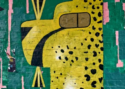 Dessin d'un Animal Sauvage Stylisé dans une ruelle du centre ville de Glasgow